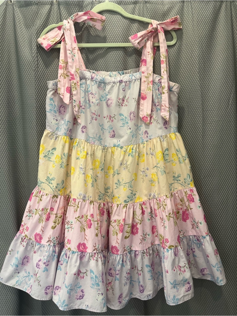 LoveShackFancy x Target Jeanne Floral Tie-Strap Tiered Dress - XL